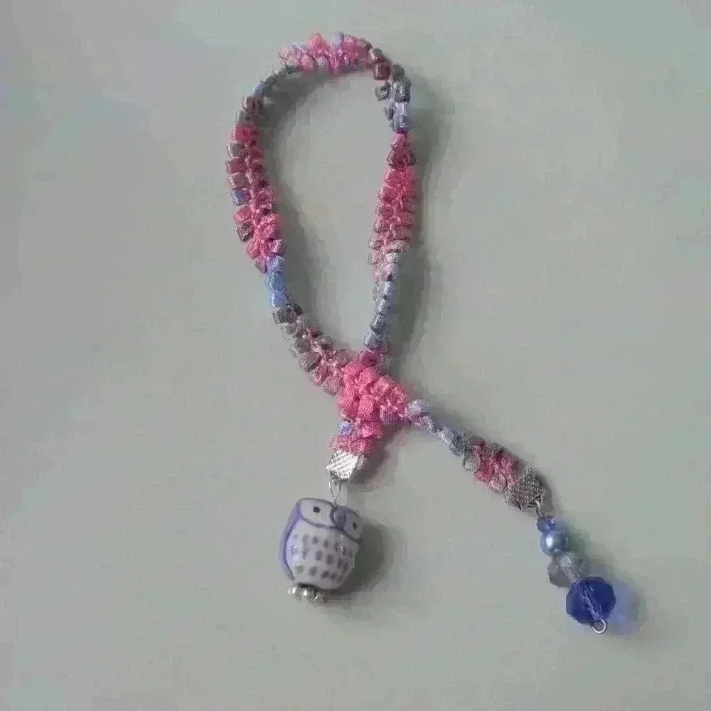 Buy one get 1 free Bookmark with beads and  ceramic owl accents